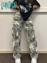 Lunivop Camouflage Cargo Pants Women Fashion Multiple Pockets Loose Long Pant Femme Street High